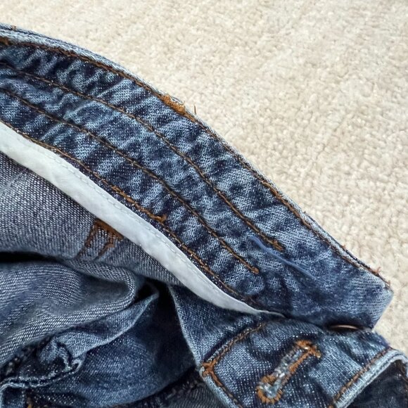 Vintage DKNY Jeans Blue Chambray Wide Leg Crop Pants Jeans 12 - Picture 11 of 12